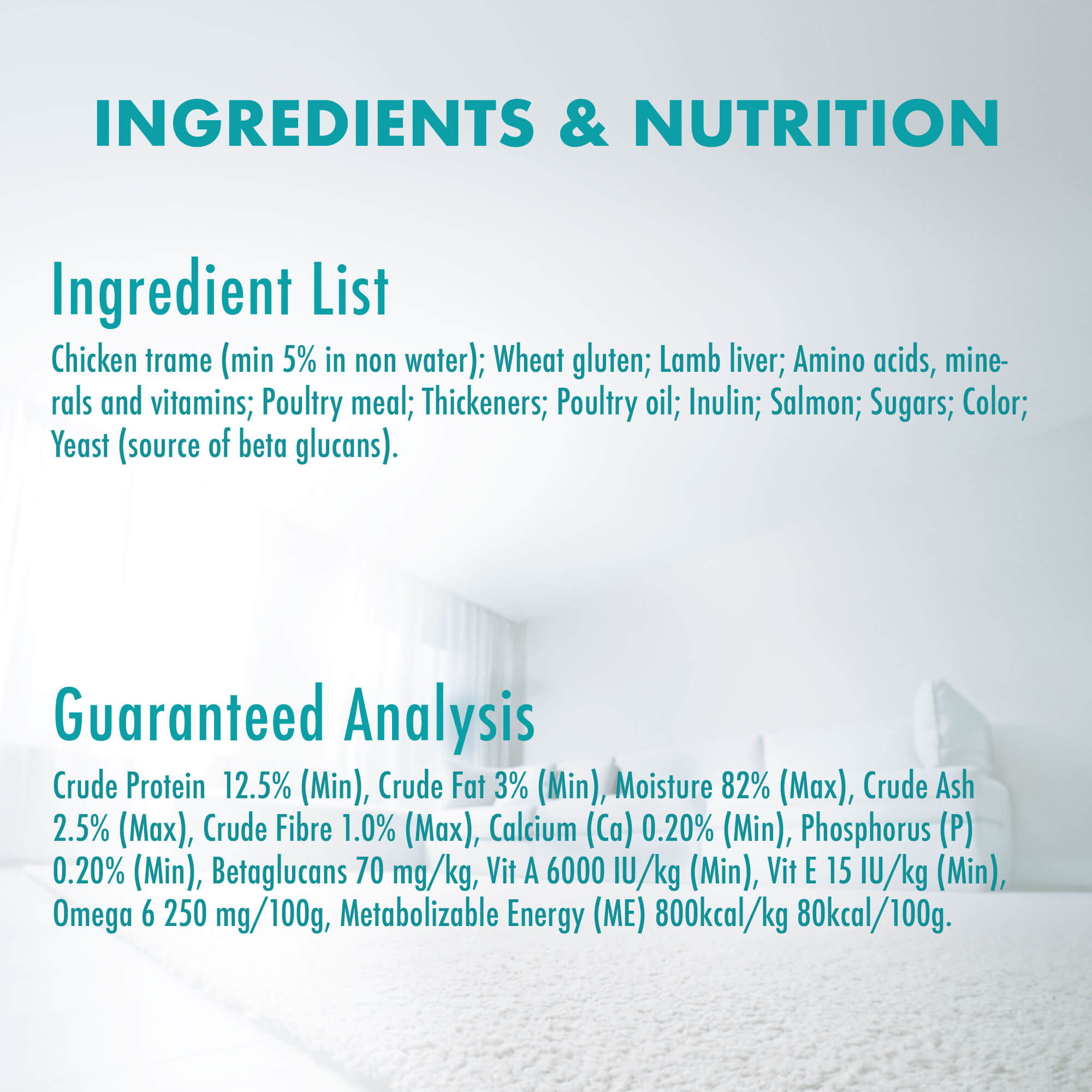 Adult Indoor Advantage with Chicken ingredients