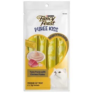 FANCY FEAST® Puree Kiss Tuna Puree with Chicken Flakes Wet Cat Treats