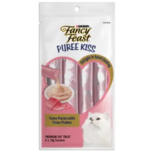 FANCY FEAST® Puree Kiss Tuna Puree with Tuna Flakes Wet Cat Treats