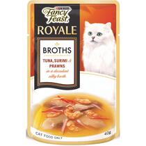 FANCY FEAST® Broth Tuna, Surimi & Prawns Wet Cat Food