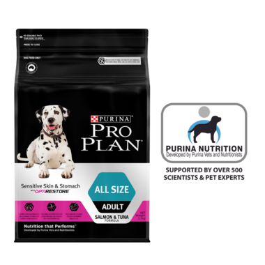 PRO PLAN® Adult Sensitive Skin & Stomach All Size Salmon & Tuna Dry Dog Food 2