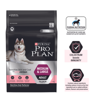 PRO PLAN® Adult Sensitive Skin & Coat Medium & Large Breed with Salmon Dry Dog Food 2