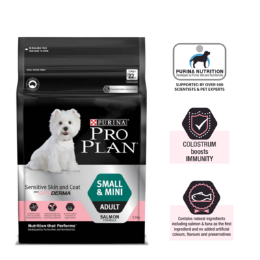 PRO PLAN® Adult Sensitive Skin & Coat Small & Mini Breed with Salmon Dry Dog Food 2