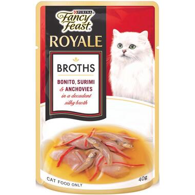 FANCY FEAST® Broth Bonito, Surimi & Anchovies Wet Cat Food