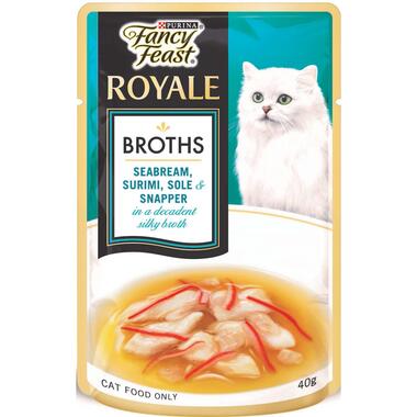 FANCY FEAST® Broth Seabream, Surimi, Sole & Snapper Wet Cat Food