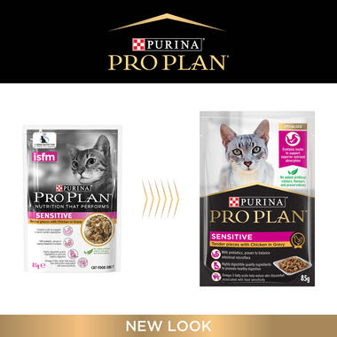 PRO PLAN® Adult Sensitive Skin with Chicken Wet Cat Food 3