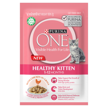 PURINA ONE Healthy Kitten with Chicken Wet Cat Food_front