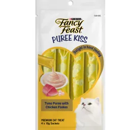 FANCY FEAST® Puree Kiss Tuna Puree with Chicken Flakes Wet Cat Treats
