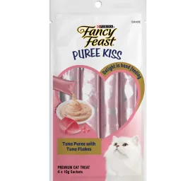 FANCY FEAST® Puree Kiss Tuna Puree with Tuna Flakes Wet Cat Treats